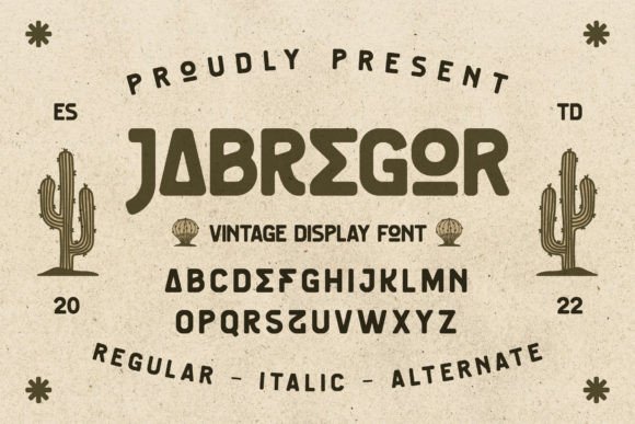 Jabregor Font for Creative Projects