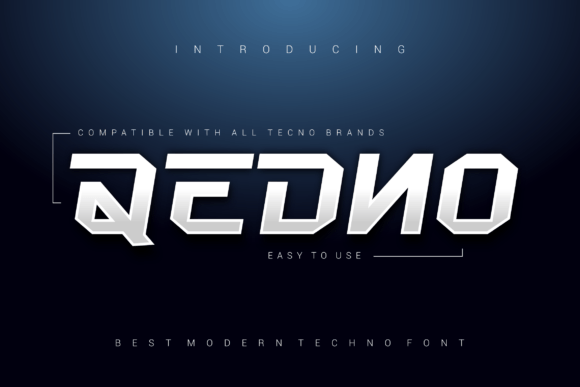 Qedno Font for Creative Projects