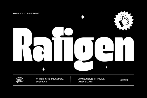 Rafigen: A Bold Display Font for Creative Design