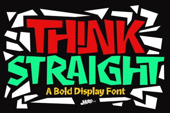 Think Straight: A Bold Display Font for Creative Projects